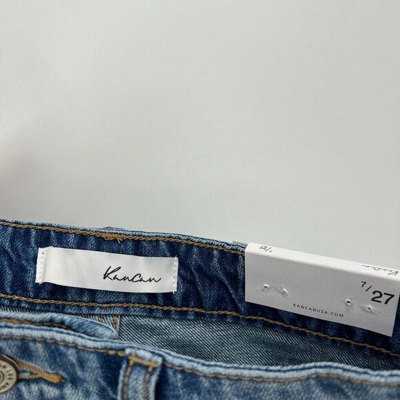 NWT KANCAN Ivanna Ultra High Rise Mom Jean Shorts Distressed Denim Size 7 / 27 - Picture 7 of 8